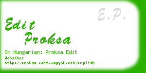 edit proksa business card